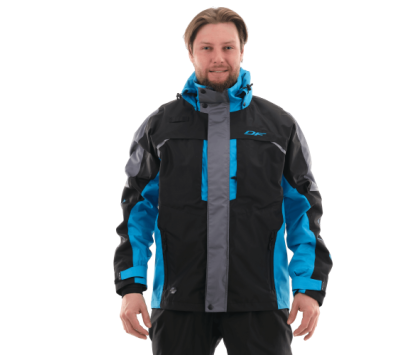 Куртка мужская мембранная DRAGONFLY QUAD PRO BLACK-BLUE 2021 S
