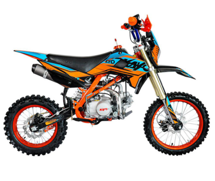 Питбайк KAYO EVOLUTION YX125EM 17/14 KRZ (механ. сцепл., эл. стартер) Оранжево-голубой