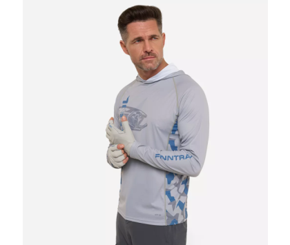 Лонгслив с UV-защитой FINNTRAIL WAVE BIG FISH Grey XXL