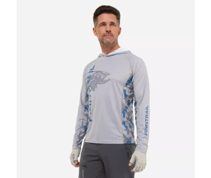 Лонгслив с UV-защитой FINNTRAIL WAVE BIG FISH Grey XXL