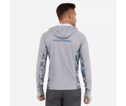 Лонгслив с UV-защитой FINNTRAIL WAVE BIG FISH Grey XXL