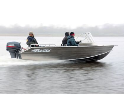 Алюминиевая моторная лодка Бестер-450 Графит / Светло-серый