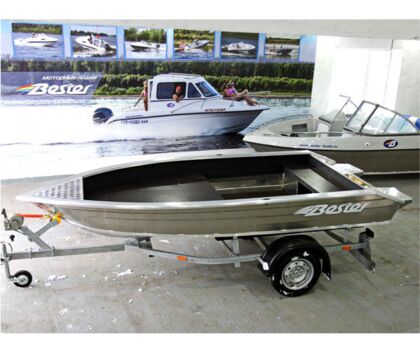 Моторно-гребная лодка Бестер 390 fish Светло-серый / Черный