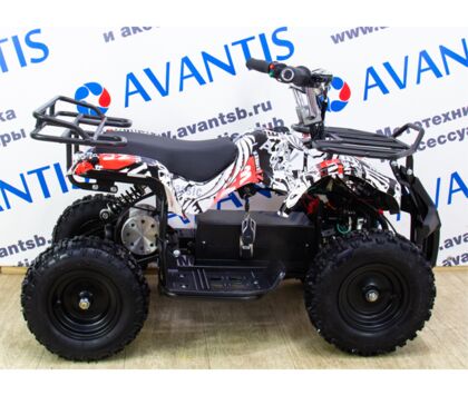 Детский квадроцикл Avantis (Авантис) ATV Classic E 800W Граффити красный