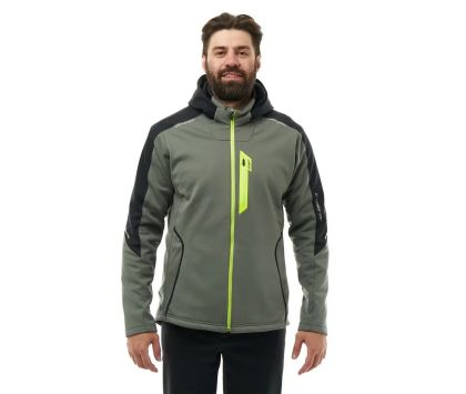 Куртка мужская с капюшоном DRAGONFLY EXPLORER 2.0 Grey-Lemon 2024 M