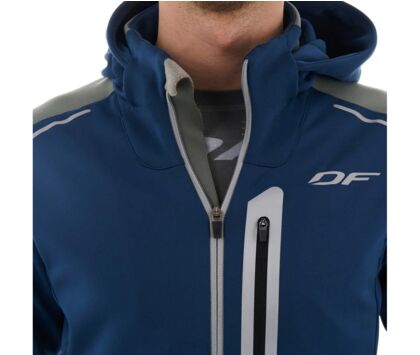 Куртка мужская с капюшоном DRAGONFLY EXPLORER 2.0 Grey-Ocean 2024 S
