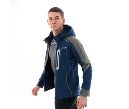 Куртка мужская с капюшоном DRAGONFLY EXPLORER 2.0 Grey-Ocean 2024 M