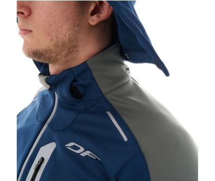 Куртка мужская с капюшоном DRAGONFLY EXPLORER 2.0 Grey-Ocean 2024 M