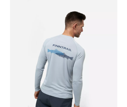Лонгслив с UV-защитой FINNTRAIL WAVE FISH Grey XL