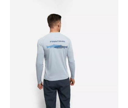 Лонгслив с UV-защитой FINNTRAIL WAVE FISH Grey XL