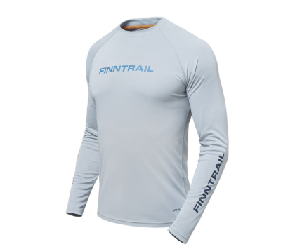 Лонгслив с UV-защитой FINNTRAIL WAVE FISH Grey XXL
