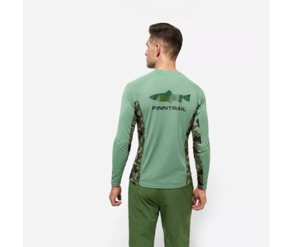 Лонгслив с UV-защитой FINNTRAIL WAVE FISH CamoArmy XS