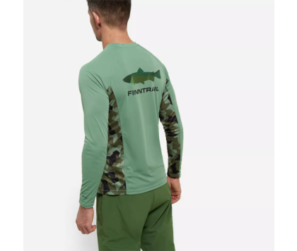 Лонгслив с UV-защитой FINNTRAIL WAVE FISH CamoArmy XS