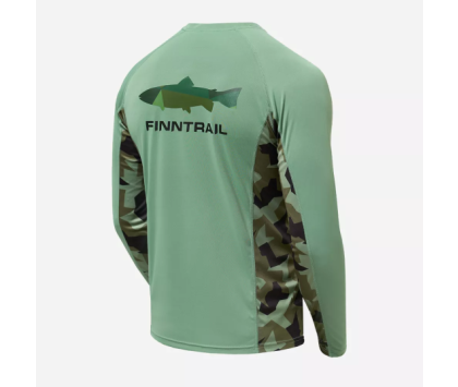 Лонгслив с UV-защитой FINNTRAIL WAVE FISH CamoArmy S