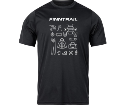 Футболка FINNTRAIL T-SHIRT ATV Black XS