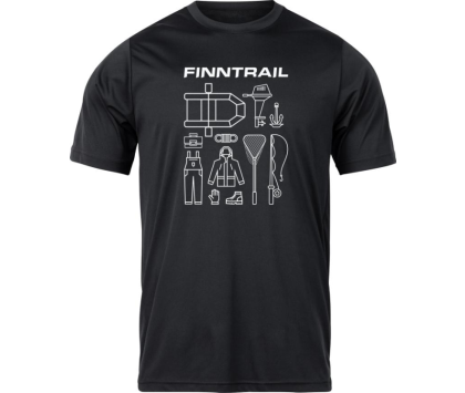 Футболка FINNTRAIL T-SHIRT FISH Black XS