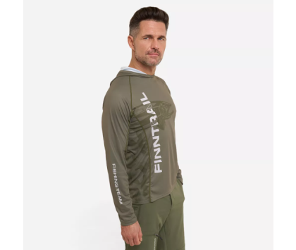 Лонгслив с UV-защитой FINNTRAIL WAVE BIG FISH Khaki S