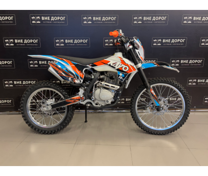 Мотоцикл кроссовый KAYO K1 250 MX 21/18 Оранжево-голубой