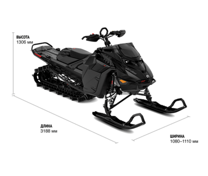 Снегоход BRP (БРП) SKI-DOO SUMMIT EXPERT 154 850 E-TEC SHOT 2023 TIMELESS BLACK (цена с НДС)
