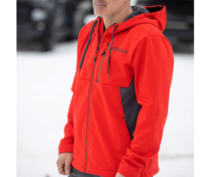 Кофта с капюшоном KLIM TRANSITION HOODIE High Risk Red - Asphalt LG