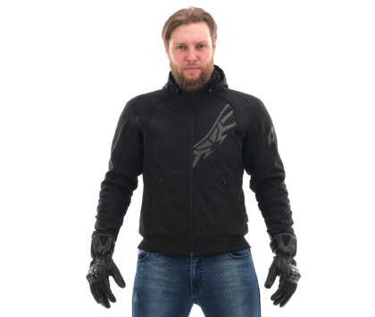 Мототолстовка с защитой DRAGONFLY URBAN Black M